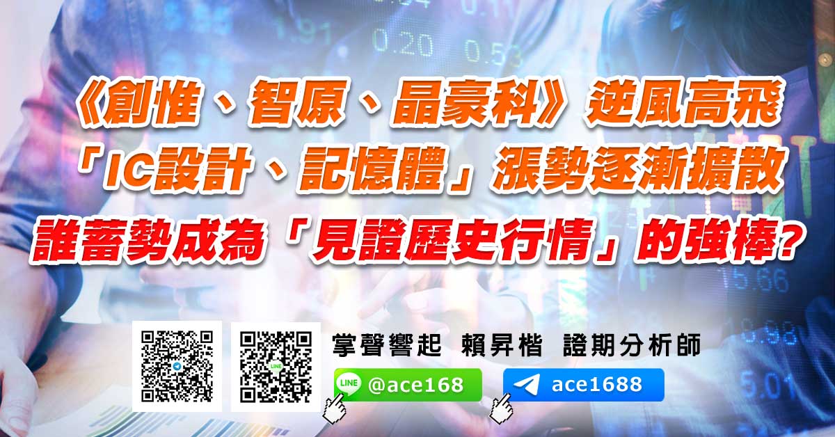 《創惟、智原、晶豪科》逆風高飛  「IC設計、記憶體」漲勢逐漸擴散  誰蓄勢成為「見證歷史行情」的強棒? (圖)