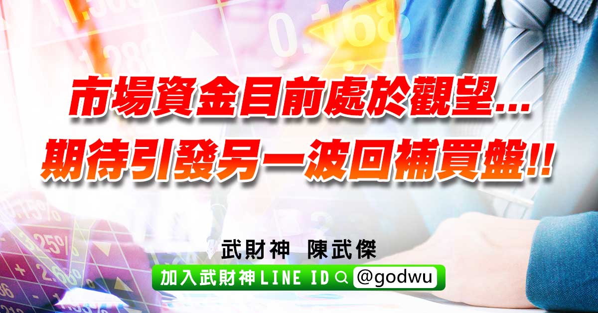 市場資金目前處於觀望... 期待引發另一波回補買盤!! (圖)