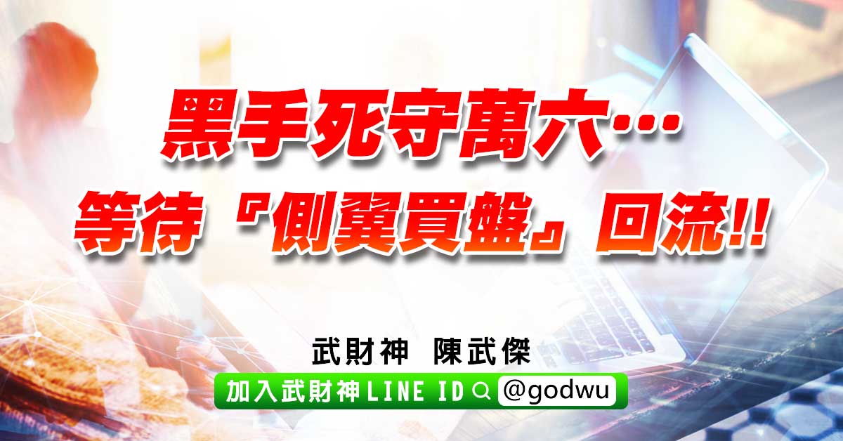 黑手死守萬六…等待『側翼買盤』回流!! (圖)