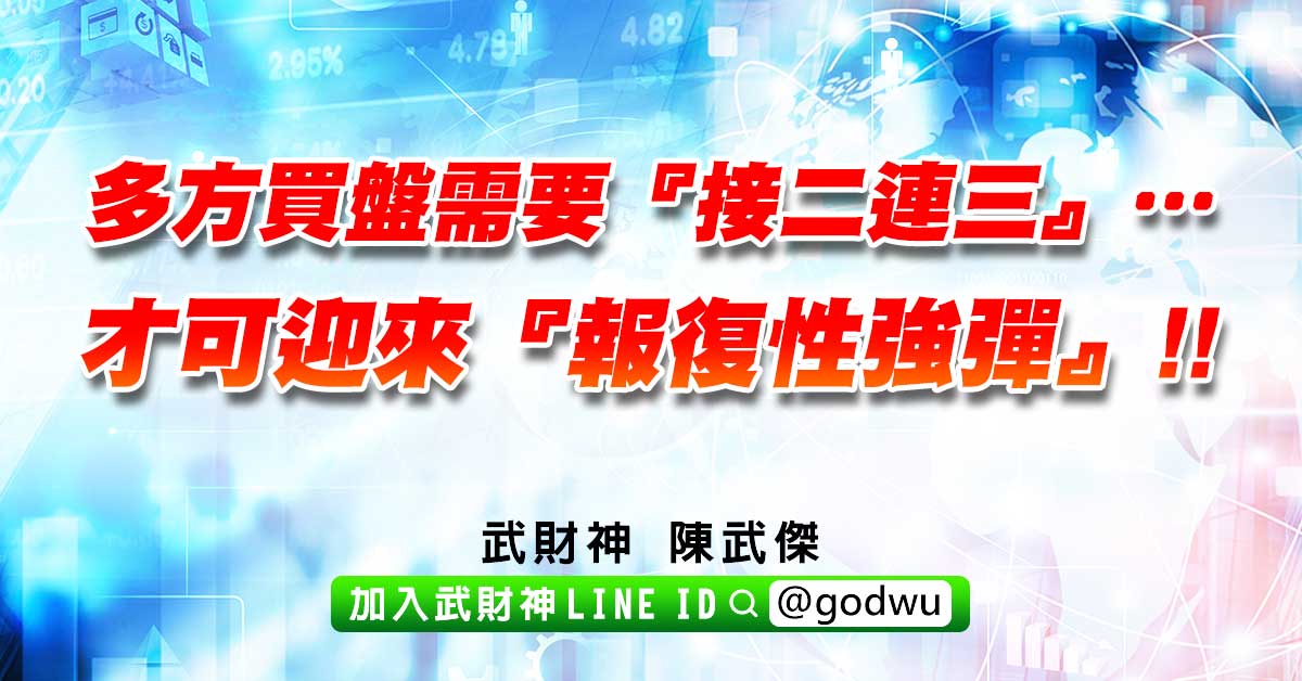多方買盤需要『接二連三』…才可迎來『報復性強彈』!! (圖)