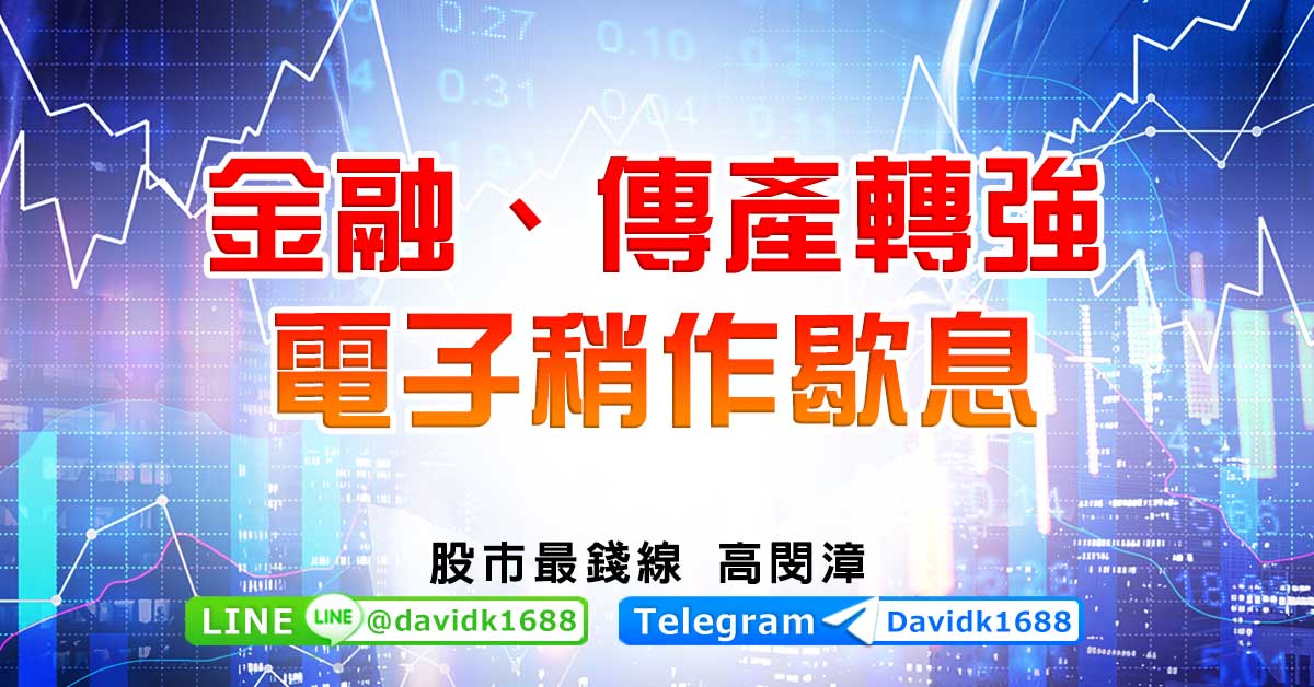 金融、傳產轉強，電子稍作歇息