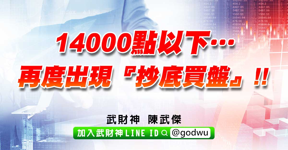 14000點以下…再度出現『抄底買盤』!! (圖)