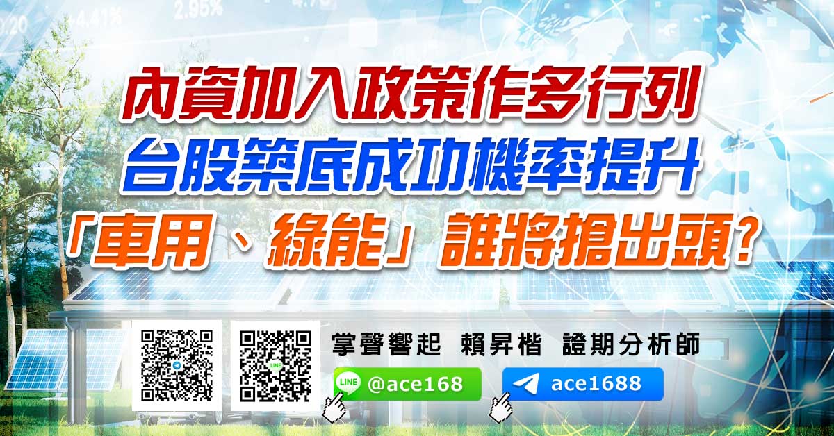 內資加入政策作多行列 台股築底成功機率提升 「車用、綠能」誰將搶出頭? (圖)