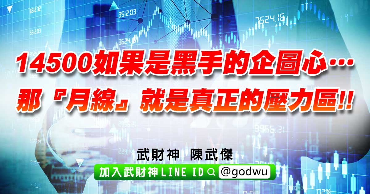 14500如果是黑手的企圖心…那『月線』就是真正的壓力區!! (圖)