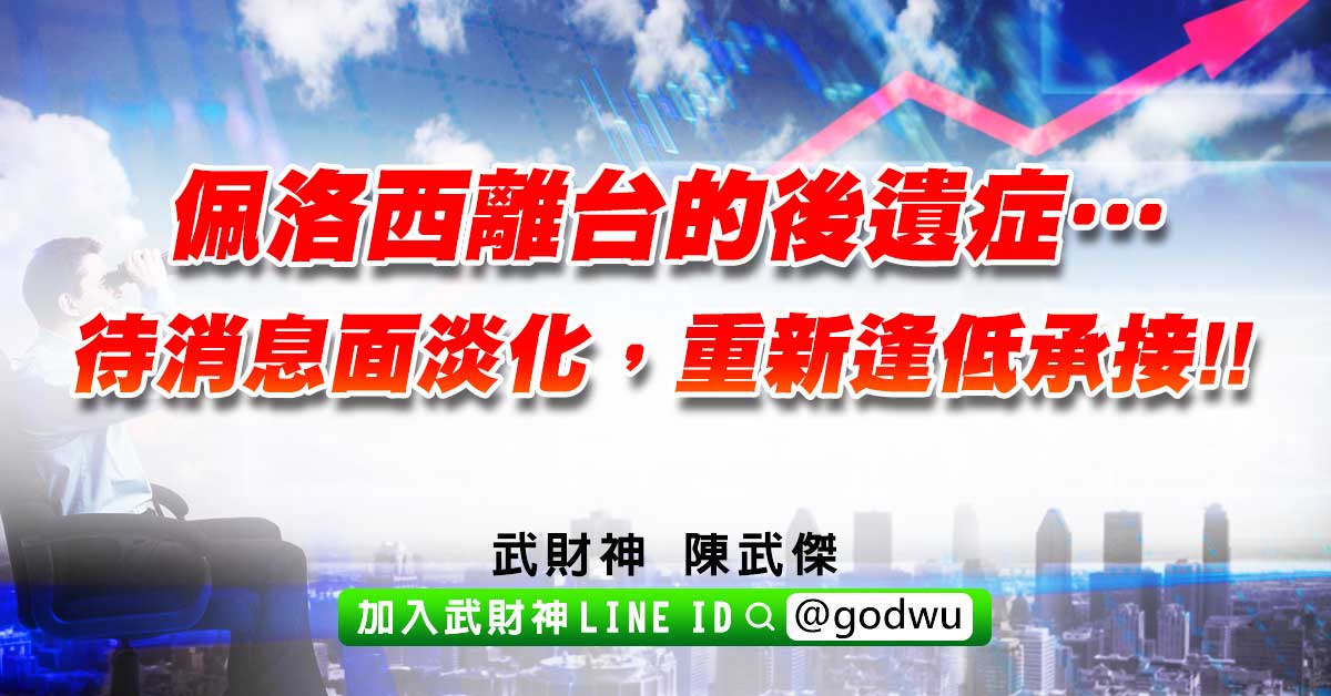 佩洛西離台的後遺症…待消息面淡化，重新逢低承接!! (圖)