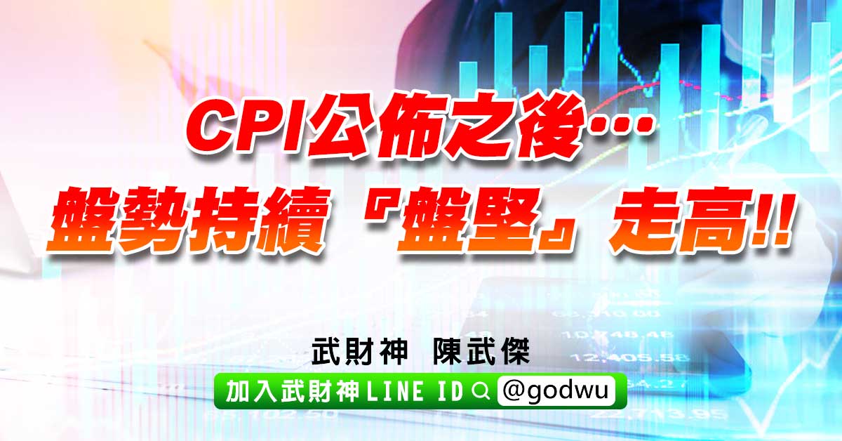 CPI公佈之後…盤勢持續『盤堅』走高!! (圖)