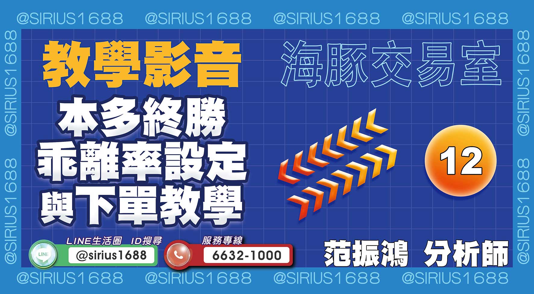 【教學影音】12 本多終勝—乖離率設定與下單教學｜海豚交易室｜范振鴻 (圖)
