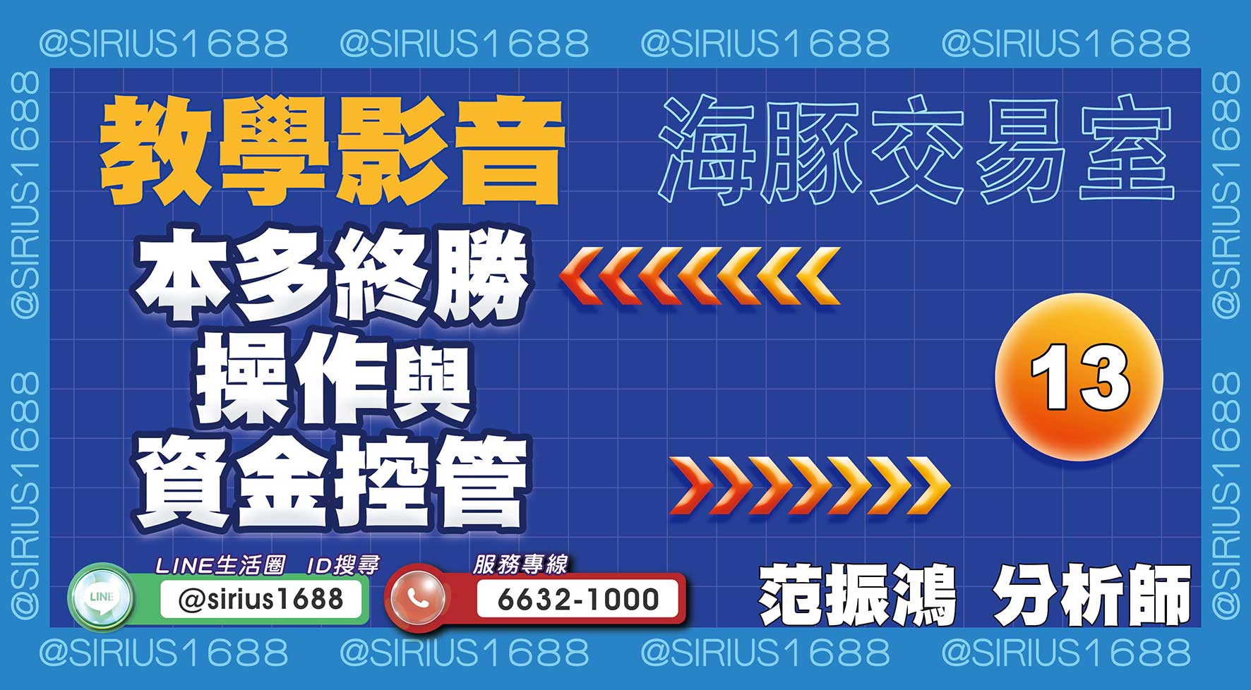 【教學影音】13 本多終勝—操作與資金控管｜海豚交易室｜范振鴻 (圖)