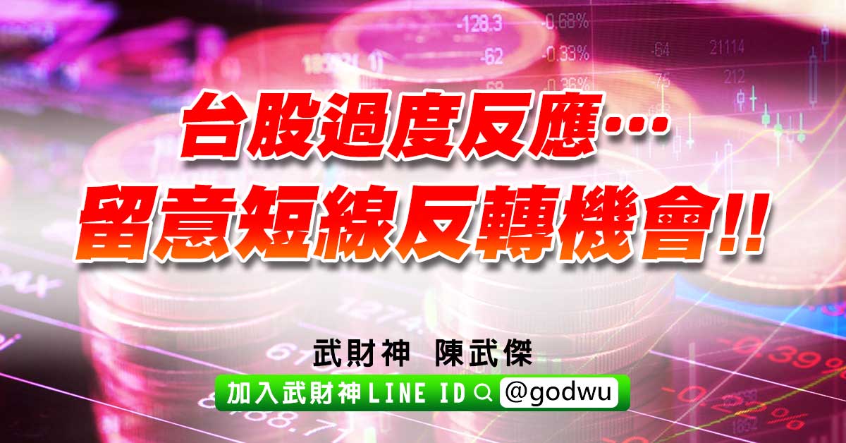 台股過度反應…留意短線反轉機會!! (圖)