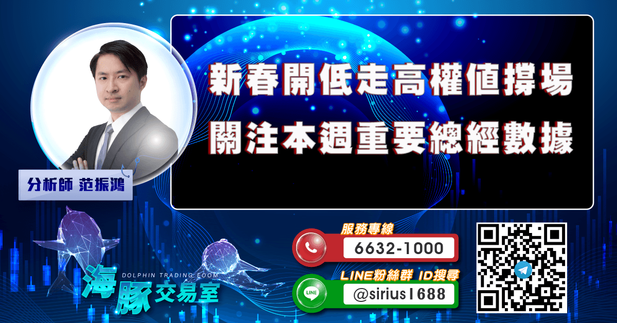 新春開低走高權值撐場順利收紅 接著關注本週重要總經數據 (圖)