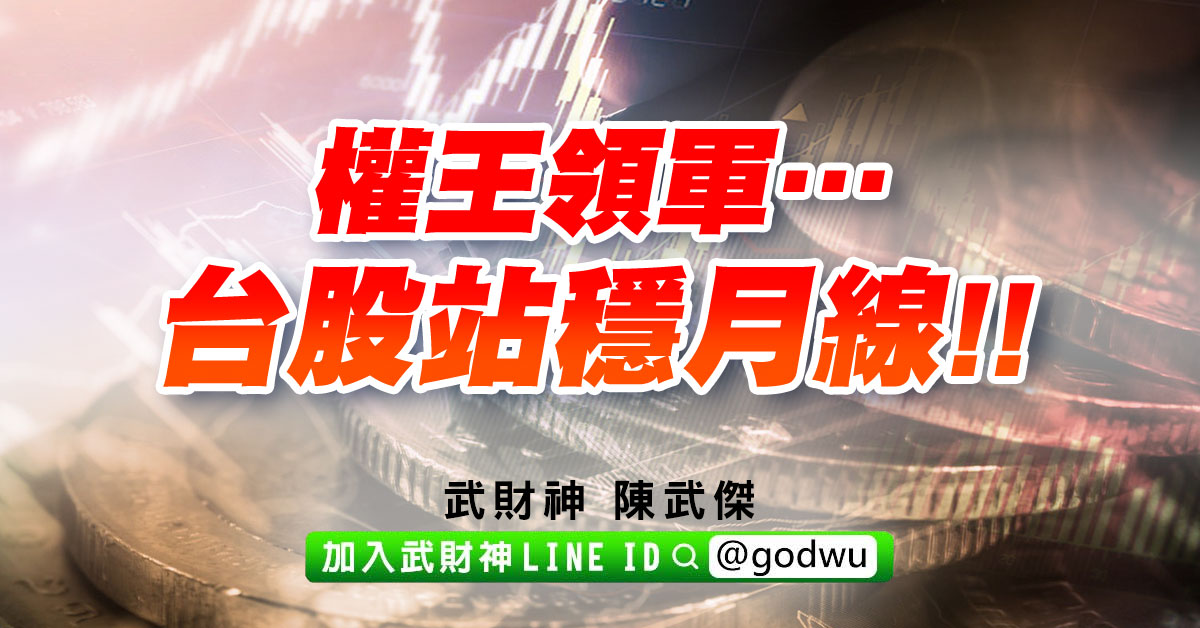 權王領軍…台股站穩月線!! (圖)