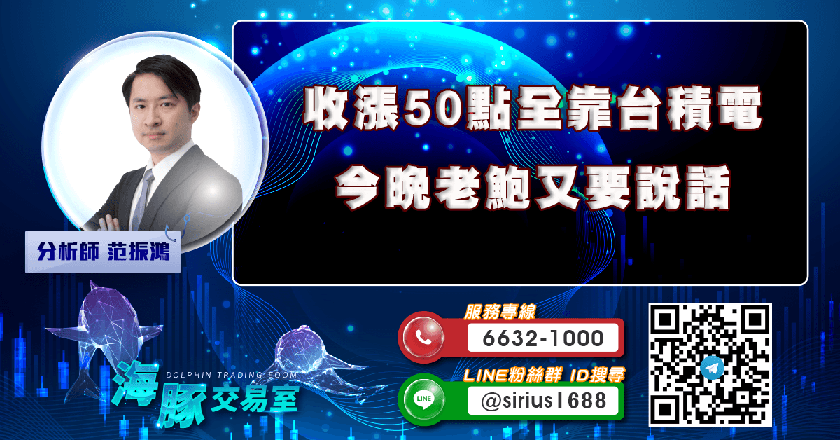 收漲50點全靠台積電 今晚老鮑又要說話 (圖)