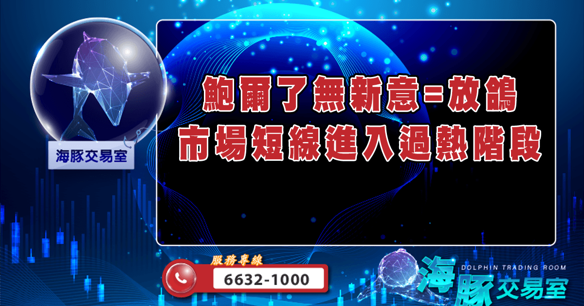 鮑爾了無新意=放鴿 市場短線進入過熱階段 (圖)