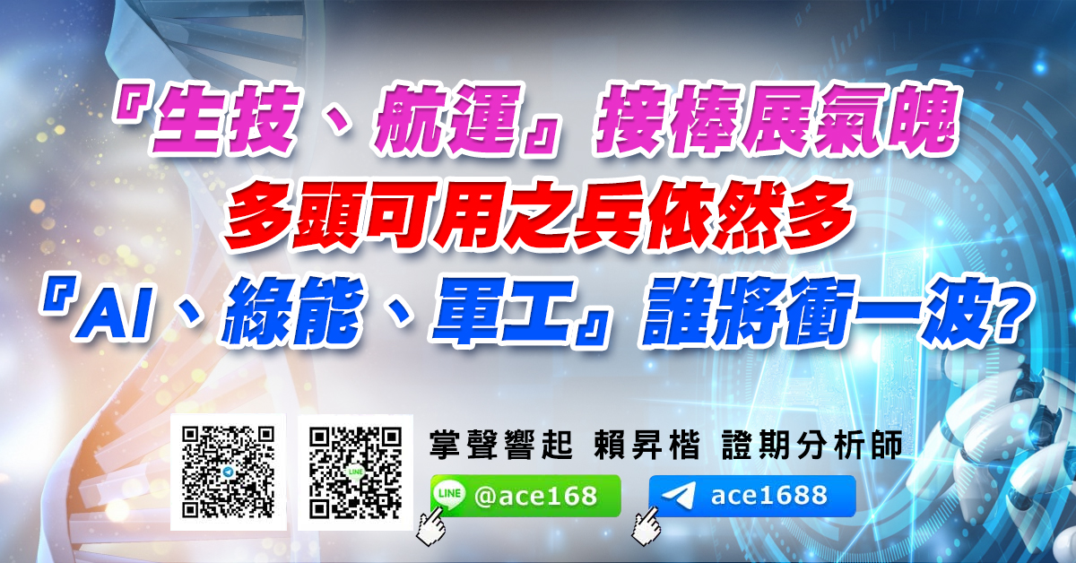『生技、航運』接棒展氣魄 多頭可用之兵依然多 『AI、綠能、軍工』誰將衝一波? (圖)