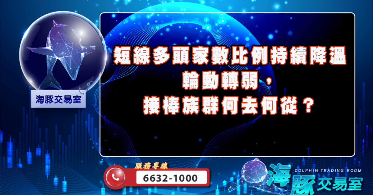 短線多頭家數比例持續降溫 輪動轉弱，接棒族群何去何從？ (圖)