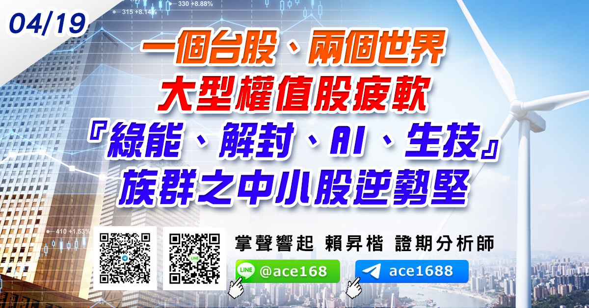 一個台股、兩個世界 大型權值股疲軟 『綠能、解封、AI、生技』族群之中小股逆勢堅挺 (圖)