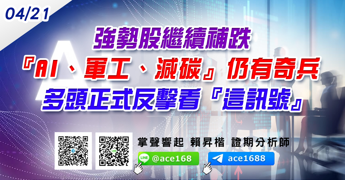 強勢股繼續補跌 『AI、軍工、減碳』仍有奇兵 多頭正式反擊看『這訊號』 (圖)