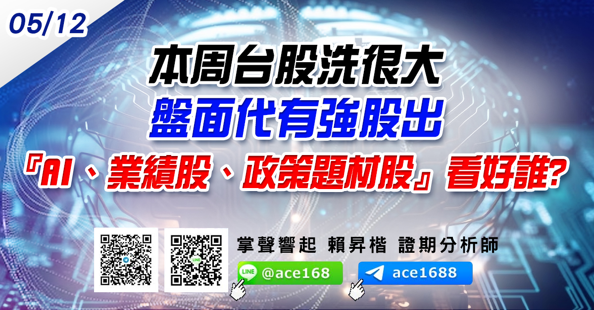 本周台股洗很大 盤面代有強股出 『AI、業績股、政策題材股』看好誰? (圖)