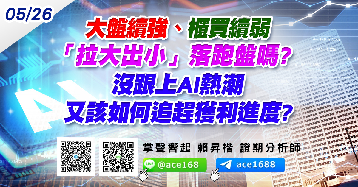 大盤續強、櫃買續弱 「拉大出小」落跑盤嗎? 沒跟上AI熱潮又該如何追趕獲利進度? (圖)