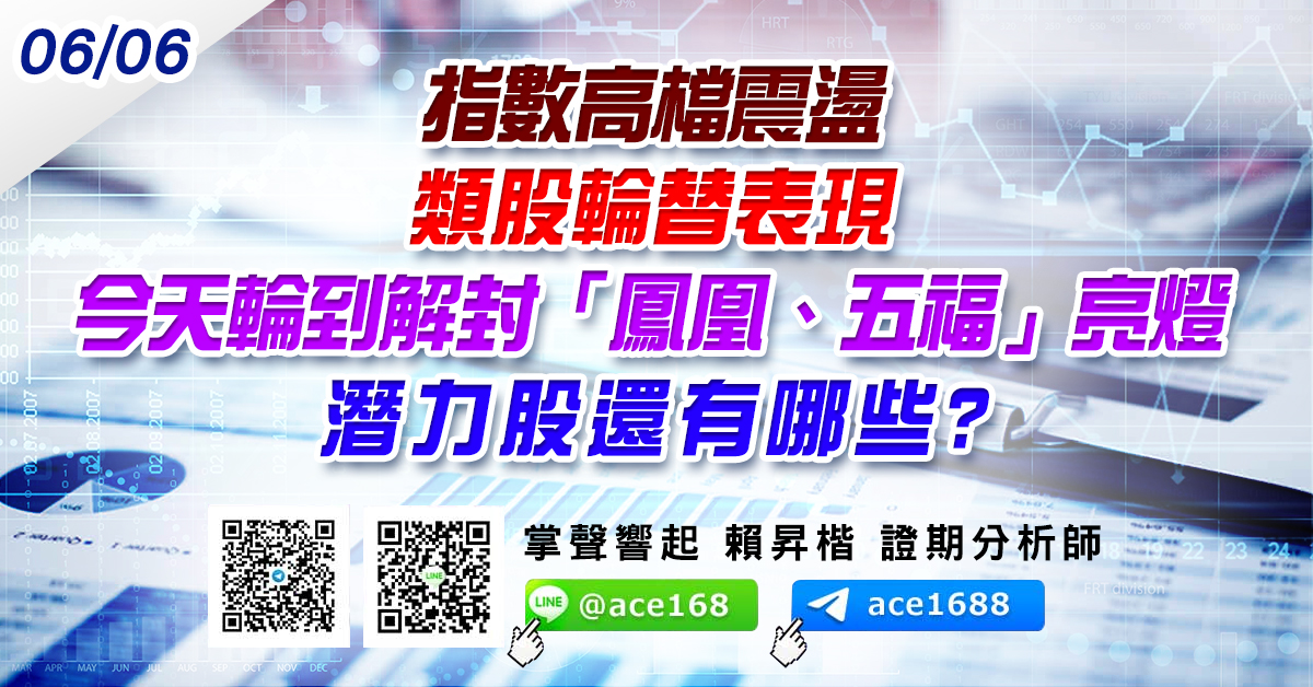 指數高檔震盪 類股輪替表現 今天輪到解封「鳳凰、五福」亮燈 潛力股還有哪些? (圖)