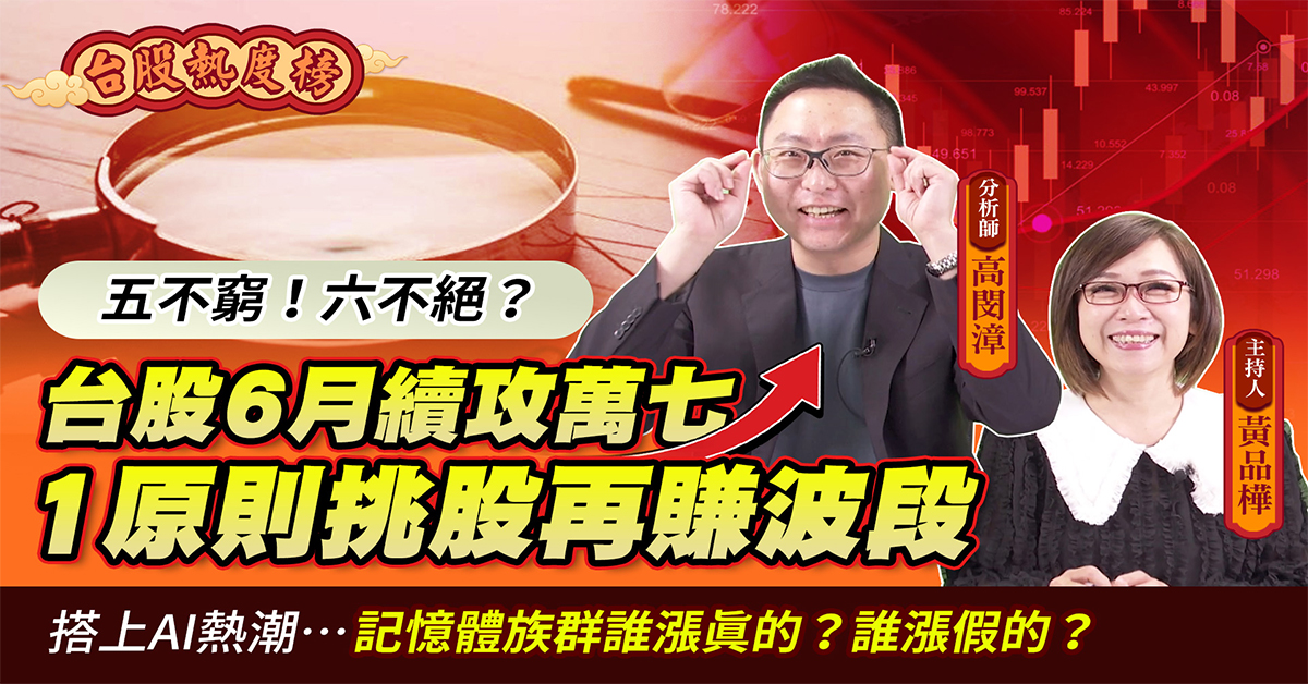 【台股熱度榜】加權指數高檔震盪 優選低基期標的安心再賺波段