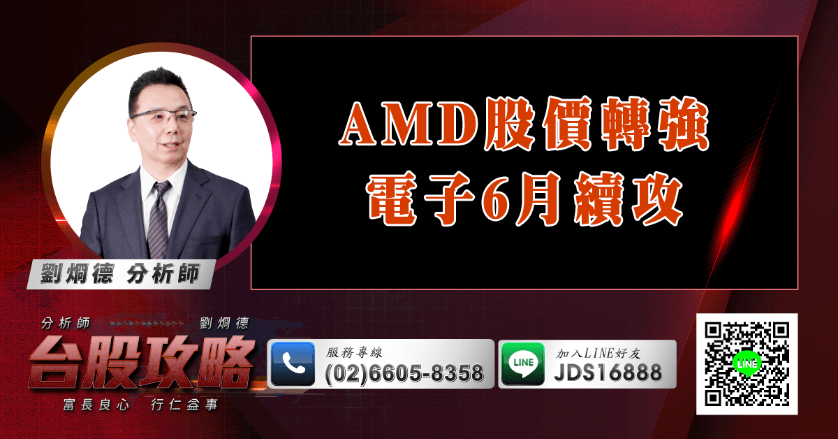 AMD股價轉強 電子6月續攻 (圖)