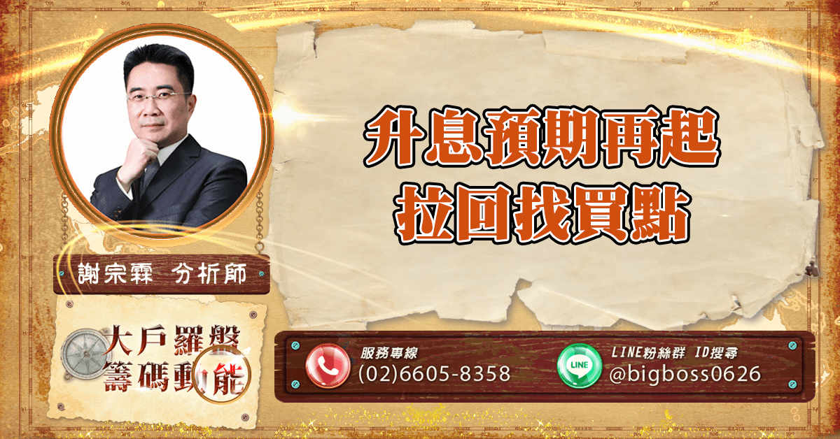 升息預期再起 拉回找買點 (圖)