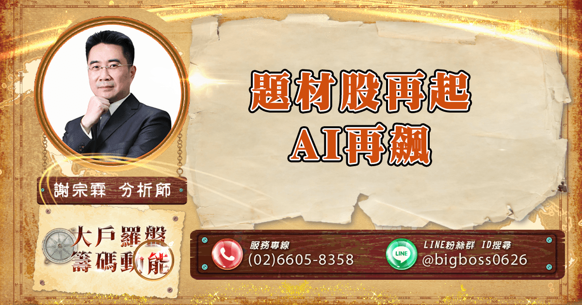 題材股再起 AI再飆 (圖)