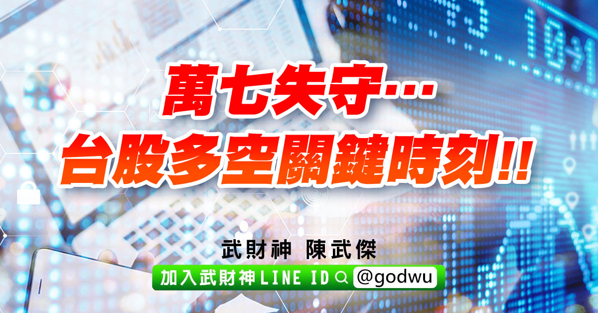 萬七失守…台股多空關鍵時刻!! (圖)