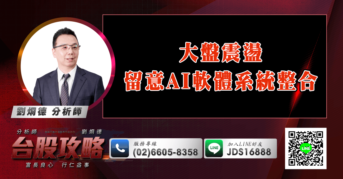 大盤震盪 留意AI軟體系統整合 (圖)