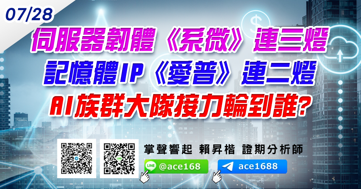 伺服器韌體《系微》連三燈 記憶體IP《愛普》連二燈 AI族群大隊接力輪到誰? (圖)