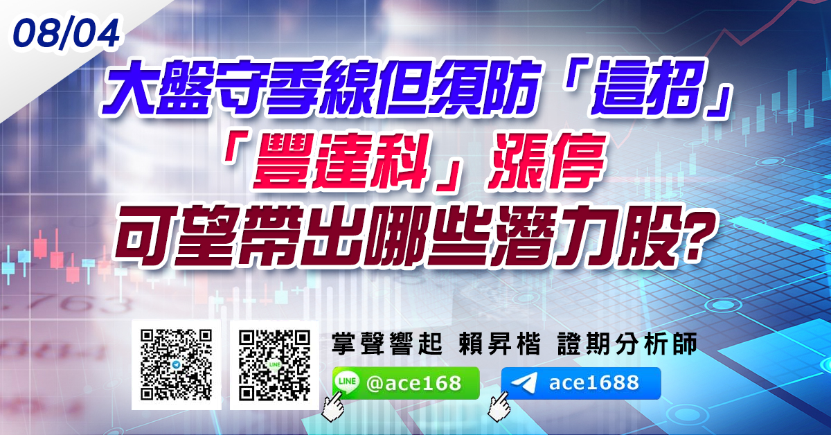 大盤守季線但須防「這招」 「豐達科」漲停可望帶出哪些潛力股? (圖)