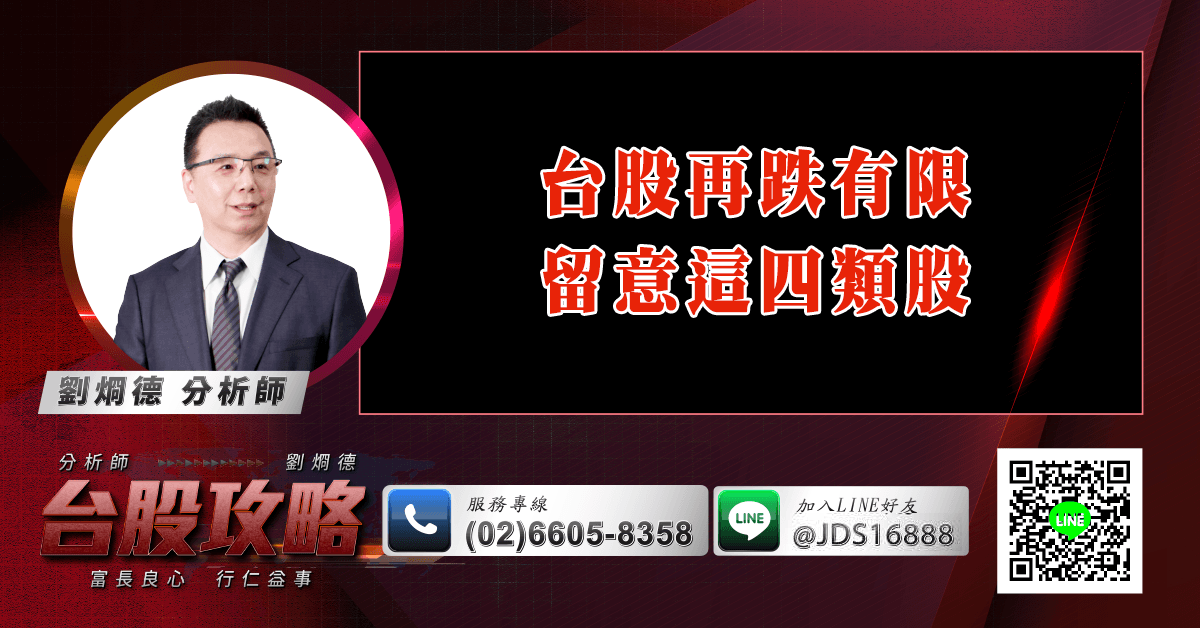 台股再跌有限 留意這四類股 (圖)