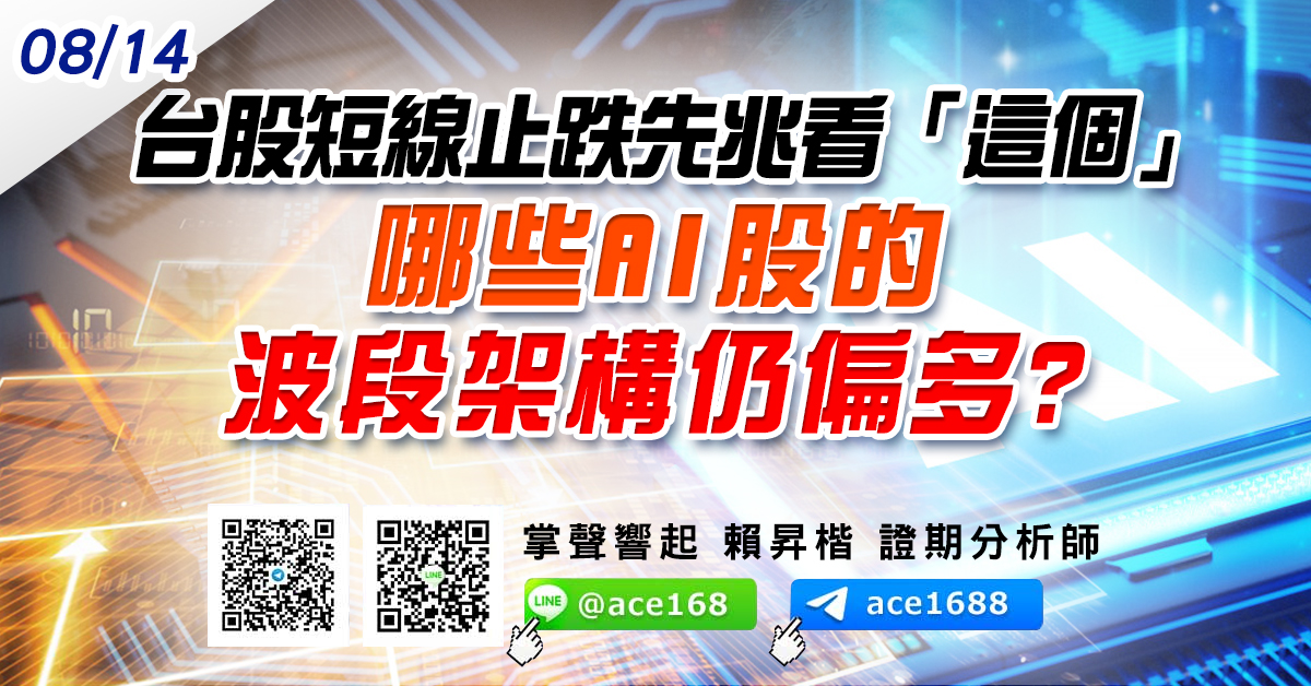 台股短線止跌先兆看「這個」 哪些AI股的波段架構仍偏多? (圖)