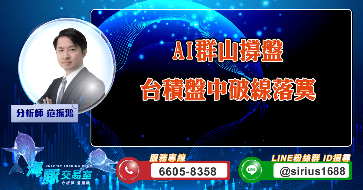AI群山撐盤,台積盤中破線落寞 (圖)