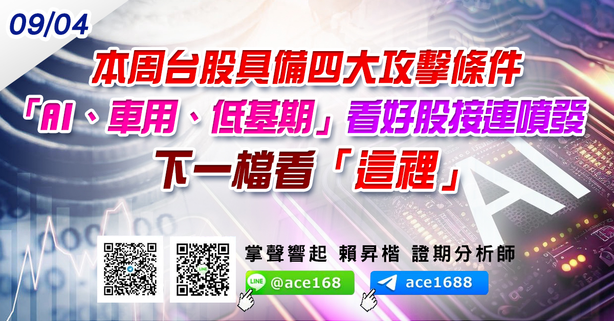 本周台股具備四大攻擊條件 「AI、車用、低基期」看好股接連噴發 下一檔看「這裡」 (圖)