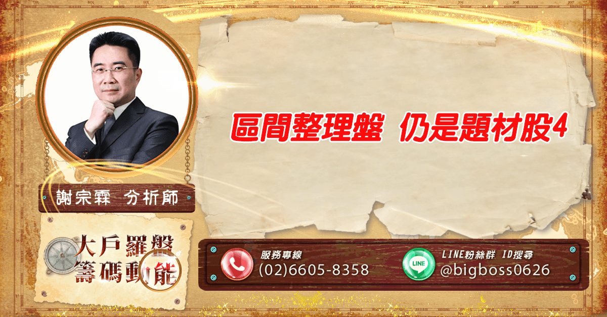 區間整理盤 仍是題材股4 (圖)