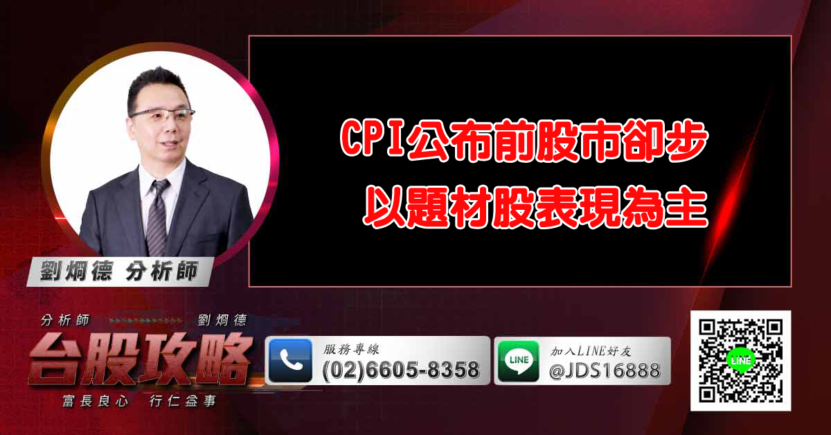 CPI公布前股市卻步 以題材股表現為主 (圖)