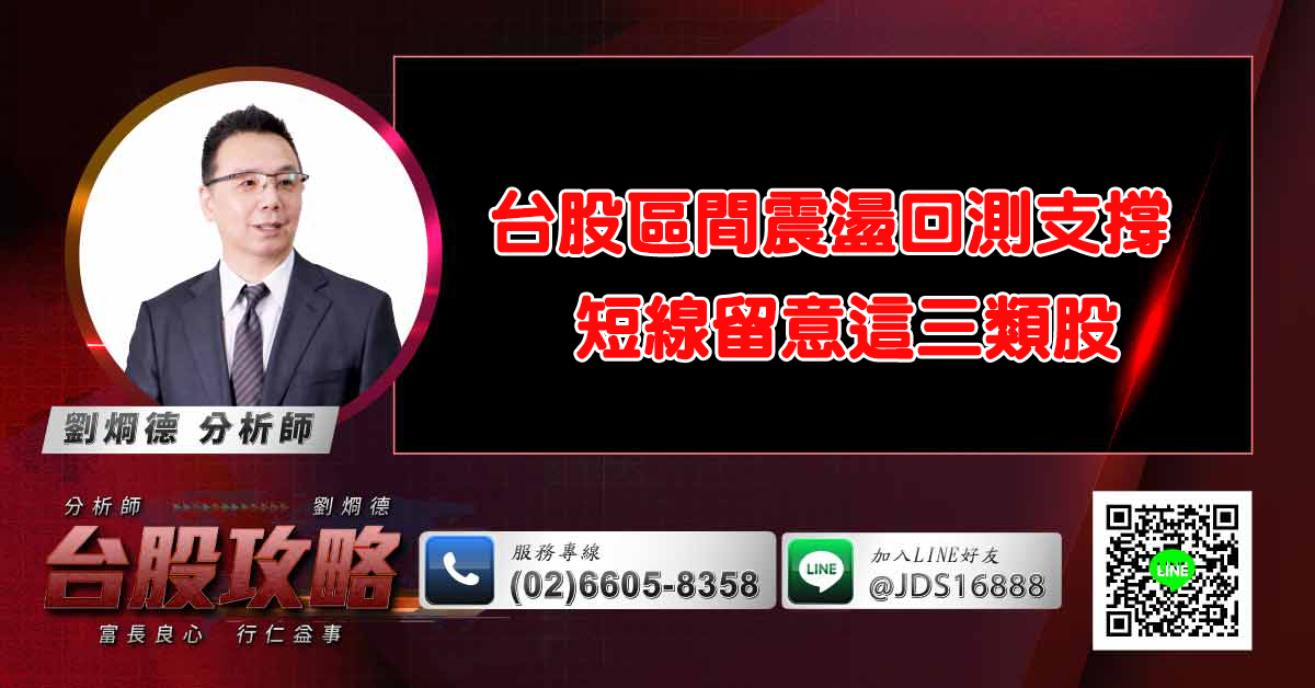 台股區間震盪回測支撐 短線留意這三類股 (圖)