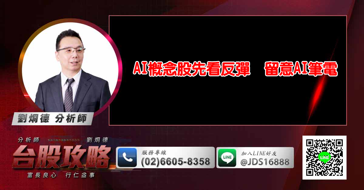 AI概念股先看反彈 留意AI筆電 (圖)