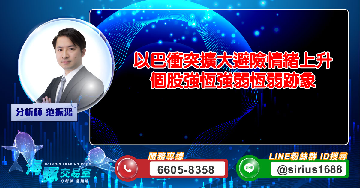 以巴衝突擴大避險情緒上升 個股強恆強弱恆弱跡象 (圖)