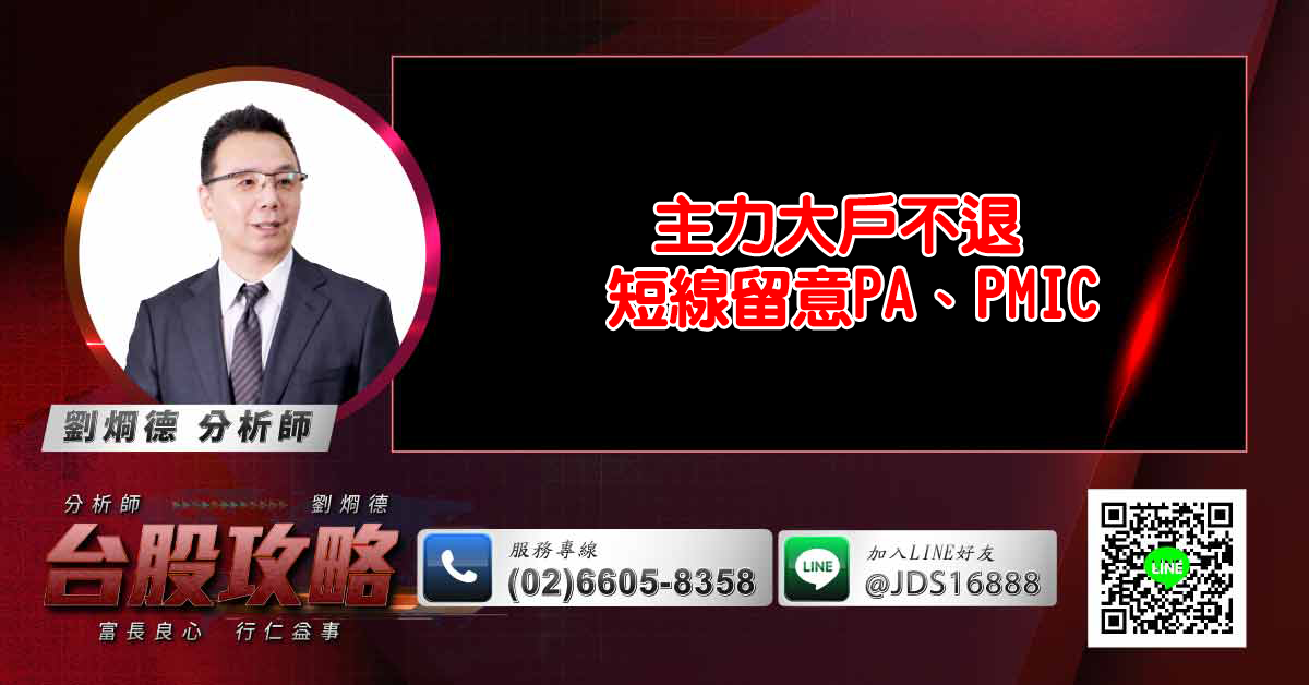 主力大戶不退 短線留意PA、PMIC (圖)