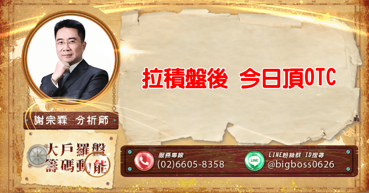 拉積盤後 今日頂OTC (圖)