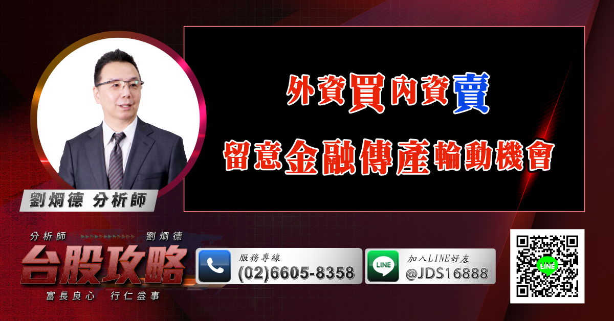 外資買內資賣 留意金融傳產輪動機會 (圖)