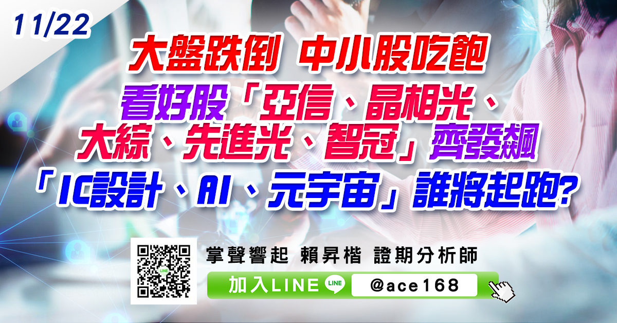 大盤跌倒 中小股吃飽 看好股「亞信、晶相光、大綜、先進光、智冠」齊發飆 「IC設計、AI、元宇宙」誰將起跑? (圖)