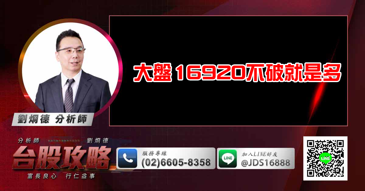 大盤16920不破就是多 (圖)