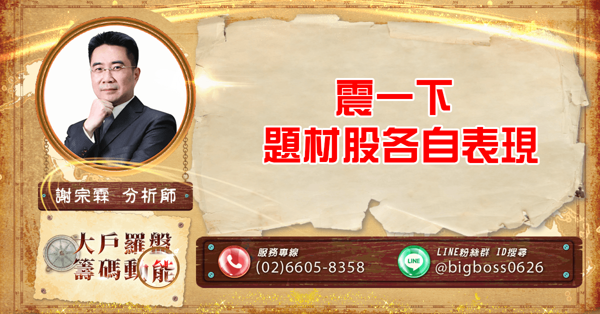 震一下 題材股各自表現 (圖)