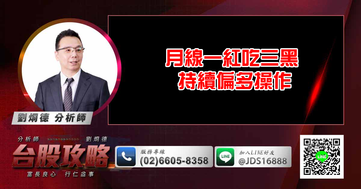 月線一紅吃三黑 持續偏多操作 (圖)