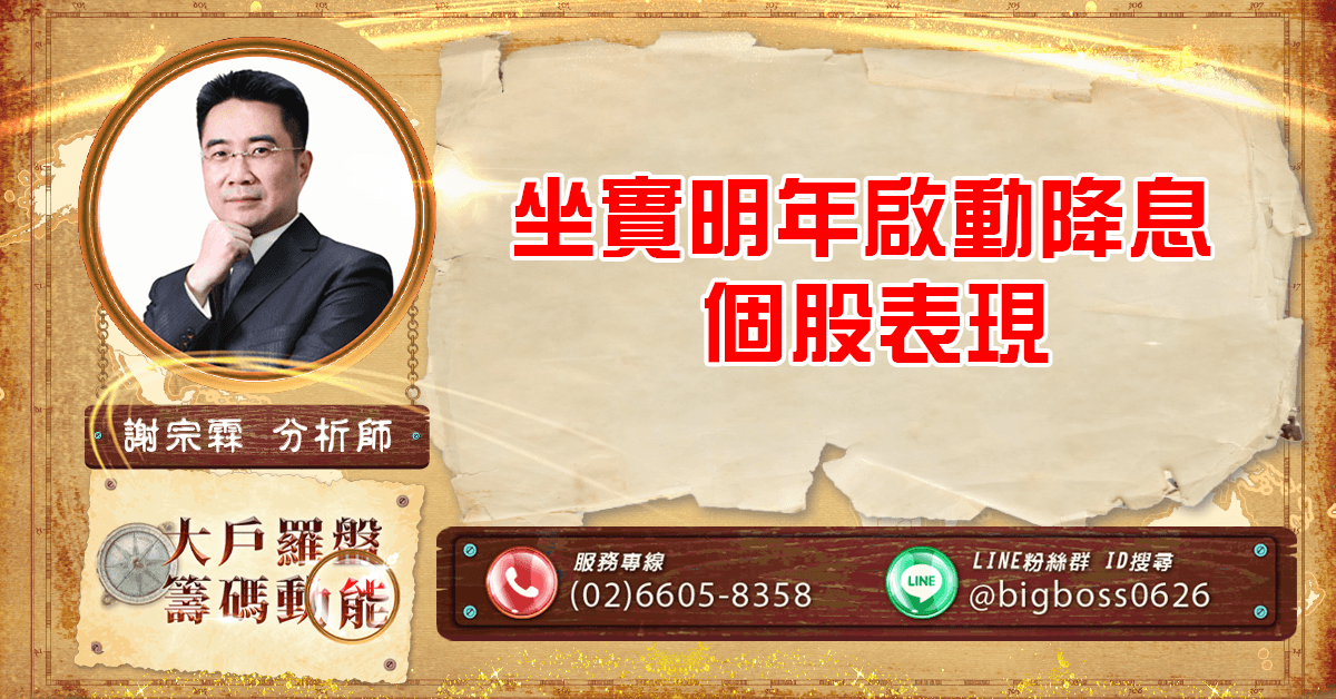 坐實明年啟動降息 個股表現 (圖)