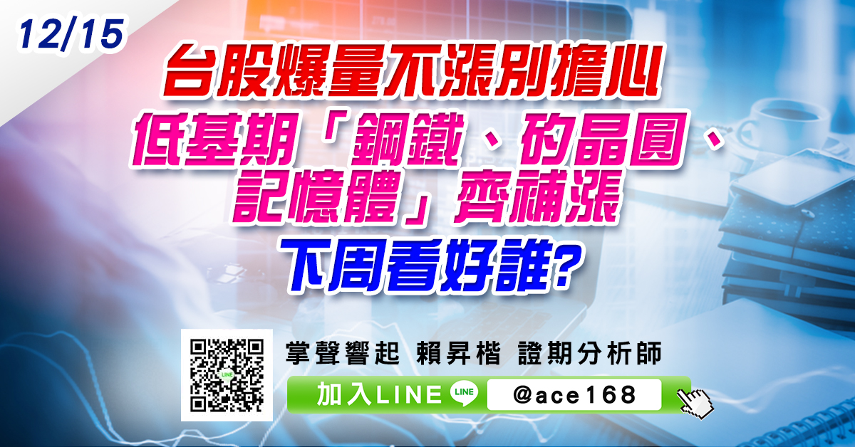 台股爆量不漲別擔心 低基期「鋼鐵、矽晶圓、記憶體」齊補漲 下周看好誰? (圖)